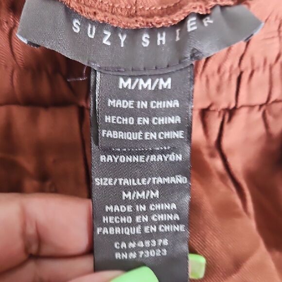 Suzy Shier Brown A-Line Pleated Skirt - Picture 3 of 16